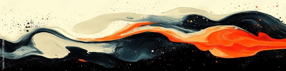 Abstract waves of color blending in a fluid, artistic design. Abstract waves of color blending in a fluid, artistic design.