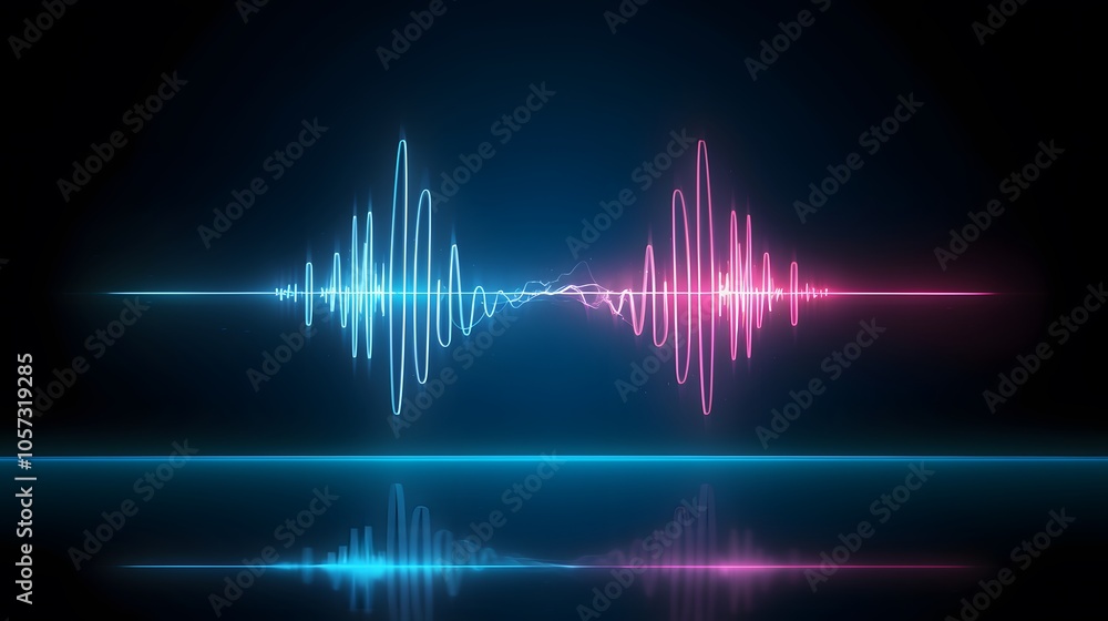 Abstract Neon Sound Wave. Abstract Neon Sound Wave.