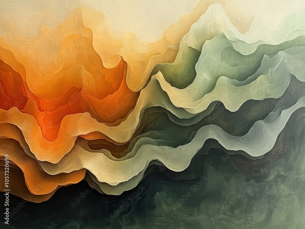 Abstract Earthy Flow, a harmonious blend of rich browns and olive greens, creating a captivating fluid design, evoking tranquility and nature. Abstract Earthy Flow, a harmonious blend of rich browns and olive greens, creating a captivating fluid design, evoking tranquility and nature.