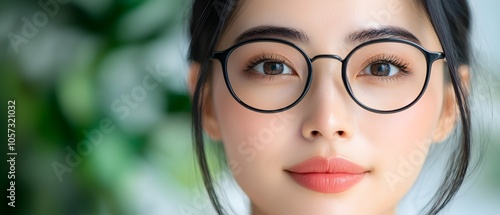 Frustrated Asian woman rubbing her eyes in discomfort due to digital eye strain and blurry vision after prolonged hours of work on her laptop photo