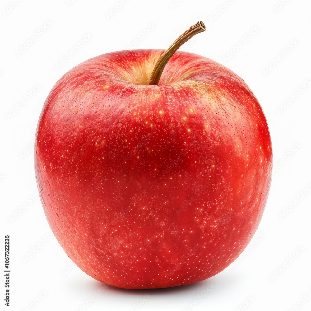 An isolated red apple on a white background An isolated red apple on a white background