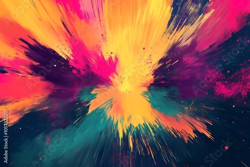 Foto Abstract Art - Explosion of Colors