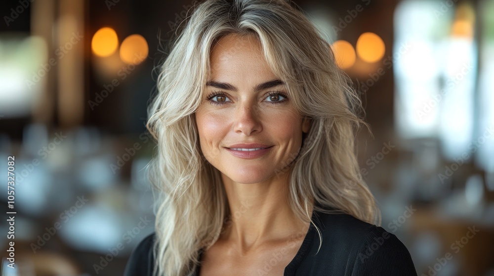 Portrait of a Woman with a Warm Smile Portrait of a Woman with a Warm Smile