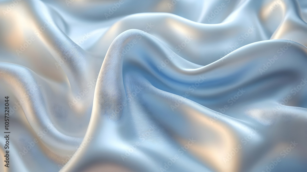 Abstract Blue and White Satin Fabric Texture Background Abstract Blue and White Satin Fabric Texture Background