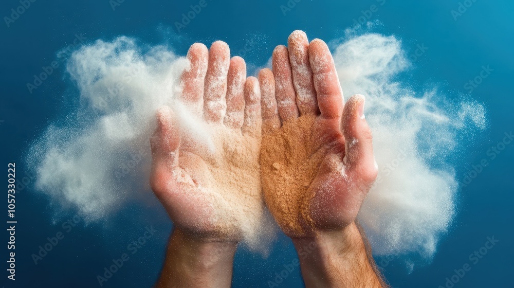 Hands dispersing sawdust into the air against a vibrant sky capture movement and energy, symbolizing creation, transformation, and the beauty of fleeting moments. Hands dispersing sawdust into the air against a vibrant sky capture movement and energy, symbolizing creation, transformation, and the beauty of fleeting moments.