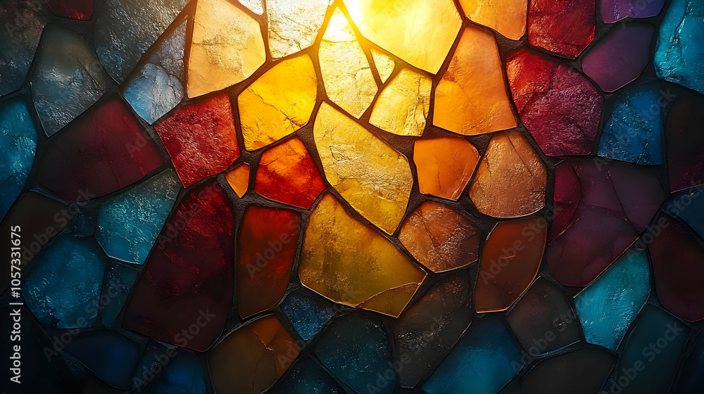 Abstract Background with Colorful Mosaic Pattern Abstract Background with Colorful Mosaic Pattern