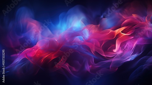 Abstract colorful waves of light and smoke create a dynamic and vibrant visual experience.