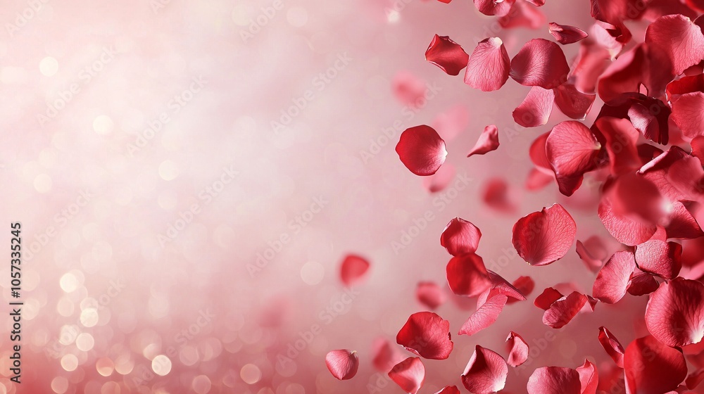 Romantic Deep Red Rose Petals Drifting Softly - Captivating Floral Background for Love Romance and Passion Themes Romantic Deep Red Rose Petals Drifting Softly - Captivating Floral Background for Love Romance and Passion Themes