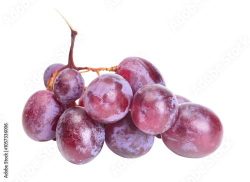 Red grape isolated on white