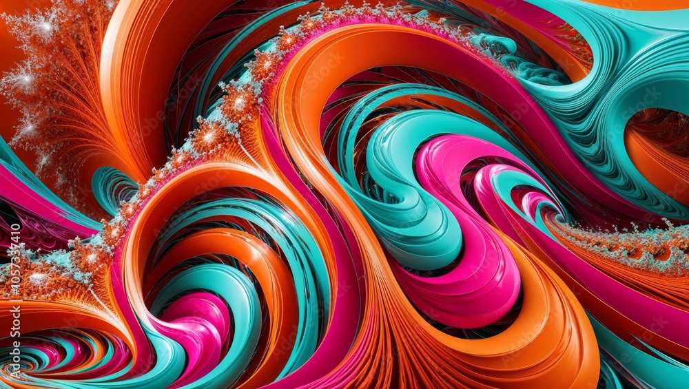 Vivid swirling patterns of vibrant colors creating an abstract design in a mesmerizing display of artistry and creativity Vivid swirling patterns of vibrant colors creating an abstract design in a mesmerizing display of artistry and creativity