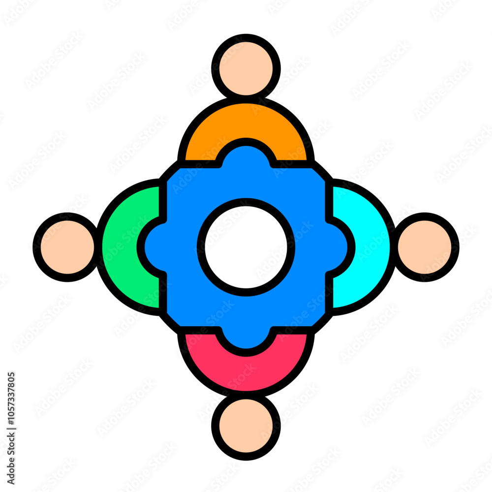 Colaboration Bussines team icon Colaboration Bussines team icon