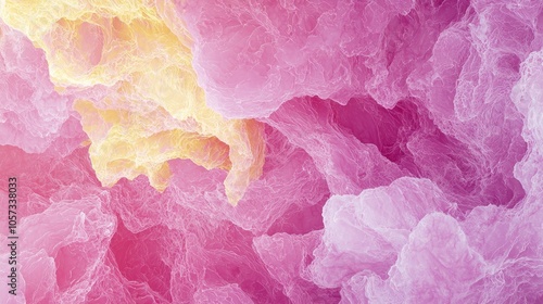 Wallpaper Mural Captivating abstract visuals a mesmerizing display of ethereal pink and yellow textures that inspire creativity and wonder Torontodigital.ca