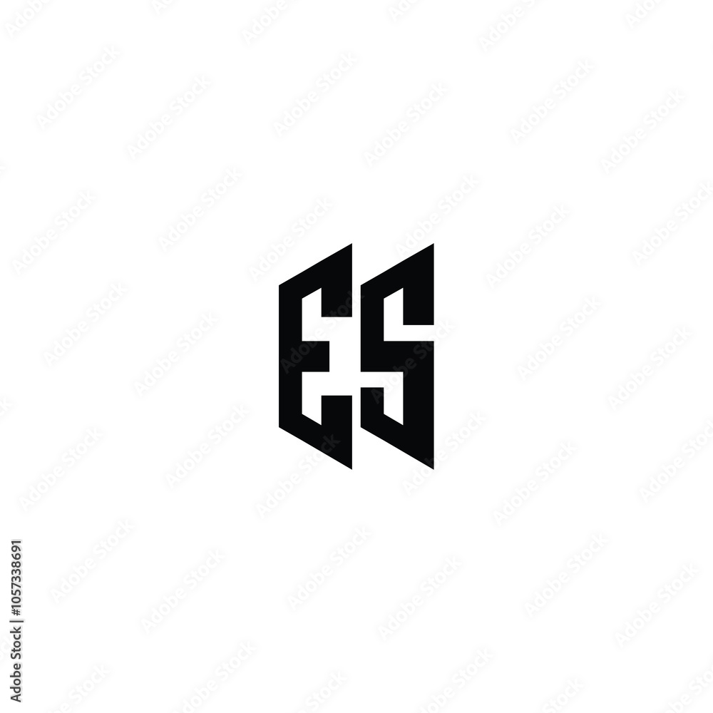 ES monogram logo design letter text name symbol monochrome logotype alphabet character simple logo ES monogram logo design letter text name symbol monochrome logotype alphabet character simple logo