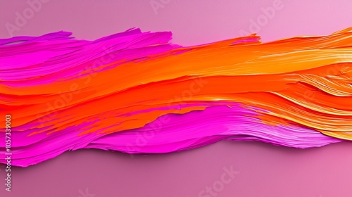 Vibrant abstract art of flowing colors in pink orange and purple for modern design inspiration and creativity