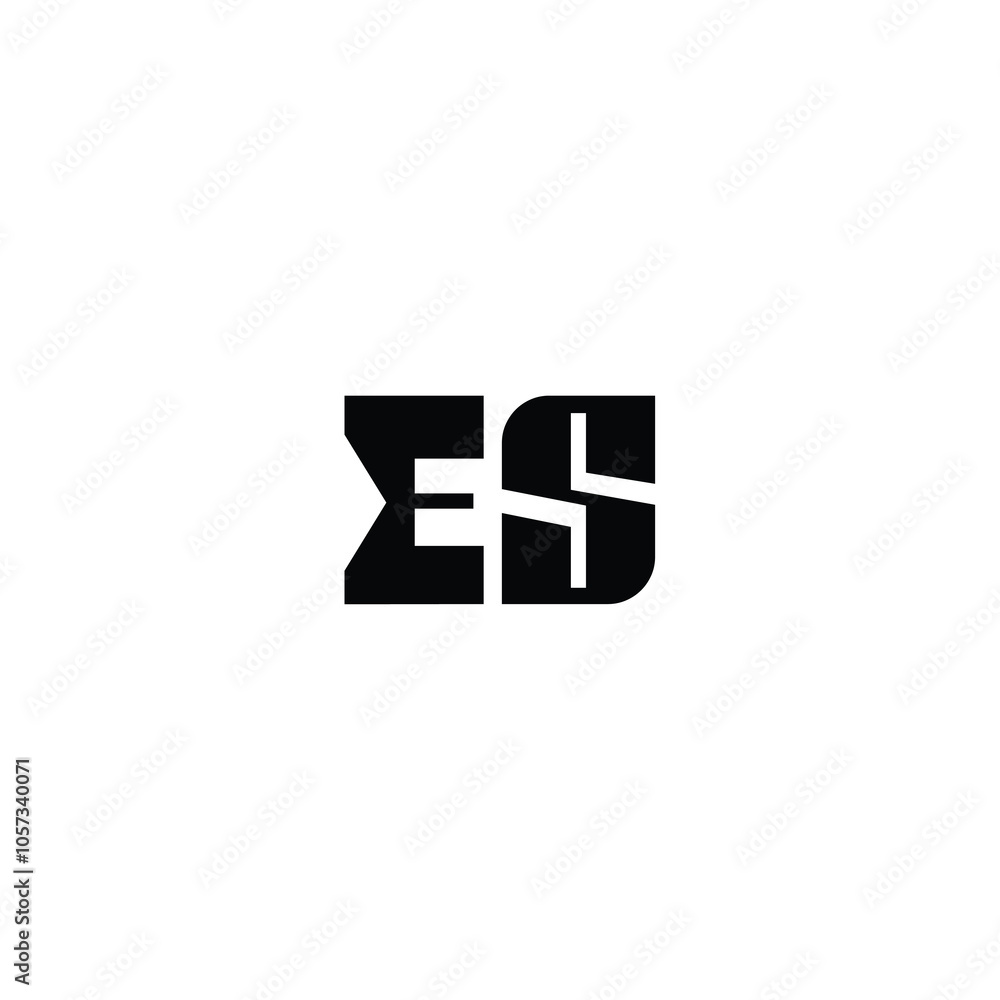 ES monogram logo design letter text name symbol monochrome logotype alphabet character simple logo ES monogram logo design letter text name symbol monochrome logotype alphabet character simple logo