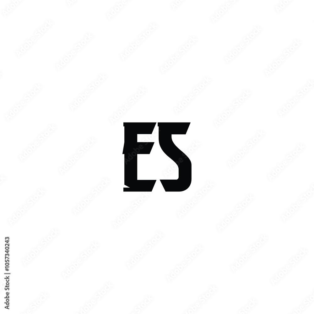 ES monogram logo design letter text name symbol monochrome logotype alphabet character simple logo ES monogram logo design letter text name symbol monochrome logotype alphabet character simple logo