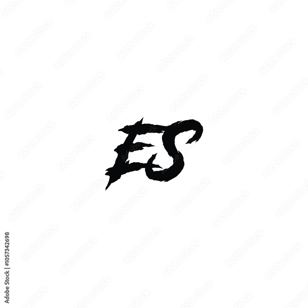 ES monogram logo design letter text name symbol monochrome logotype alphabet character simple logo ES monogram logo design letter text name symbol monochrome logotype alphabet character simple logo