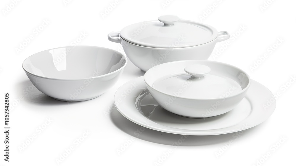A Tableware on a White Background Image - a clean and inviting visual. The tableware on a white background image presents a neat and appealing scene, making it suitable for various dining or display s A Tableware on a White Background Image - a clean and inviting visual. The tableware on a white background image presents a neat and appealing scene, making it suitable for various dining or display s
