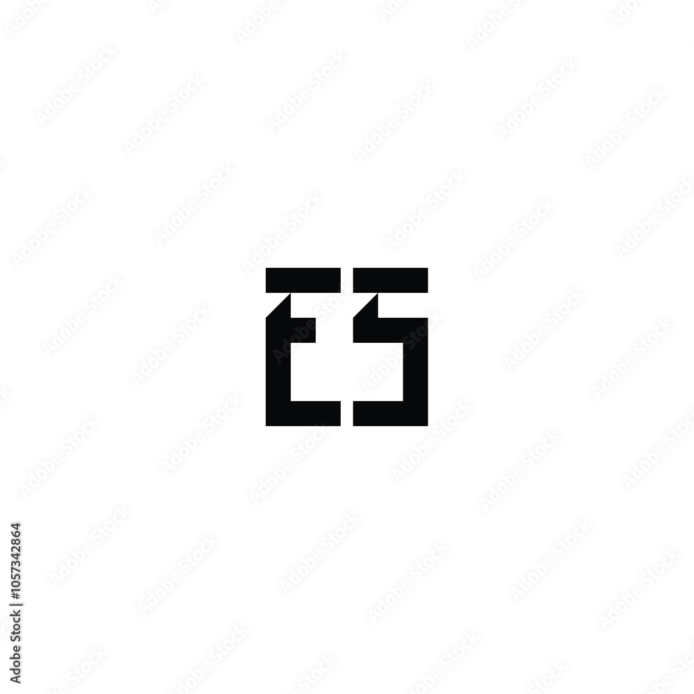 ES monogram logo design letter text name symbol monochrome logotype alphabet character simple logo ES monogram logo design letter text name symbol monochrome logotype alphabet character simple logo