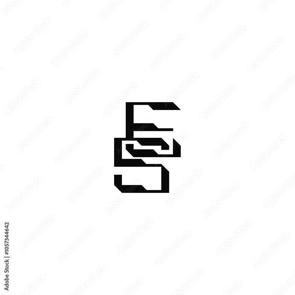 ES monogram logo design letter text name symbol monochrome logotype alphabet character simple logo ES monogram logo design letter text name symbol monochrome logotype alphabet character simple logo