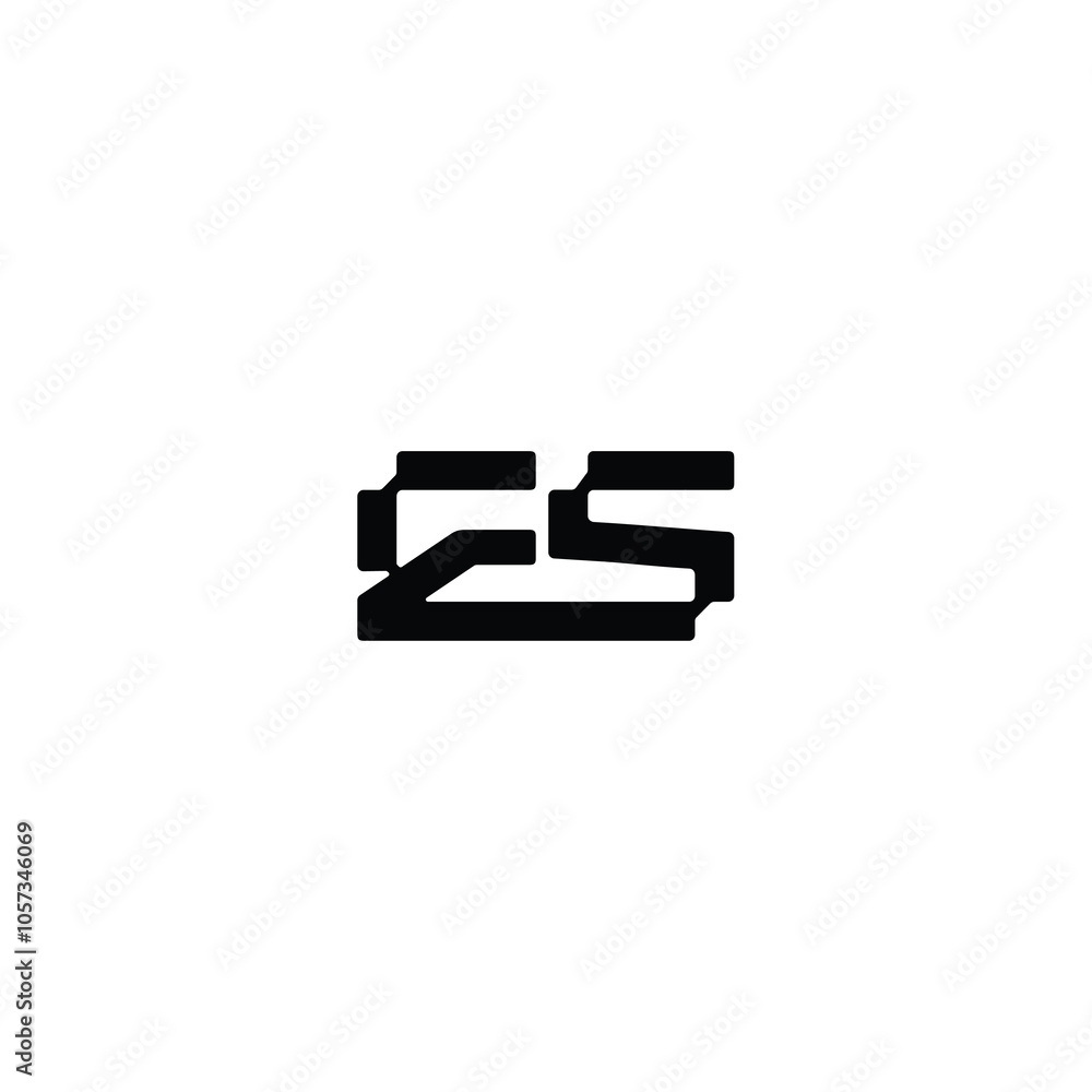 ES monogram logo design letter text name symbol monochrome logotype alphabet character simple logo ES monogram logo design letter text name symbol monochrome logotype alphabet character simple logo