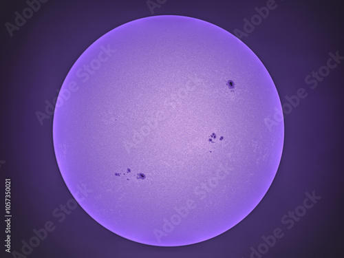 Sun image with Calcium K (CaK) filter. This is not an AI generated image but it's was shoot with a astronomic camera, telescope and the CaK filter to enach the composition of the sun