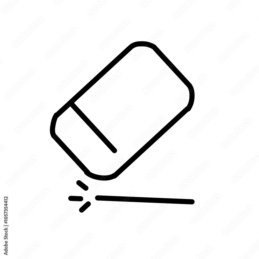 Eraser outline icon vector Eraser outline icon vector