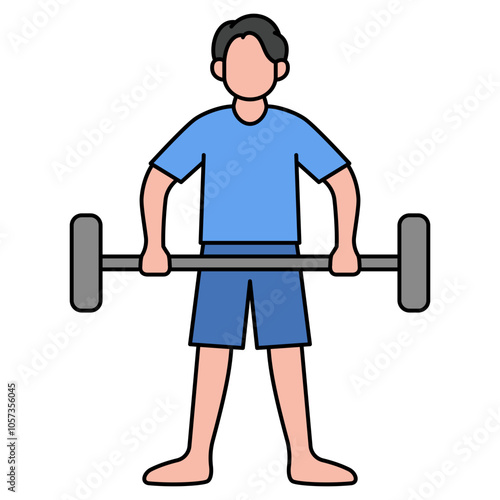 illustration of a man lifting weights