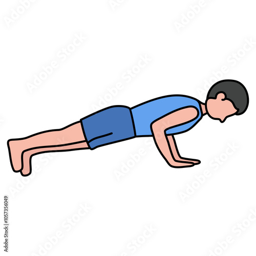 man doing push ups