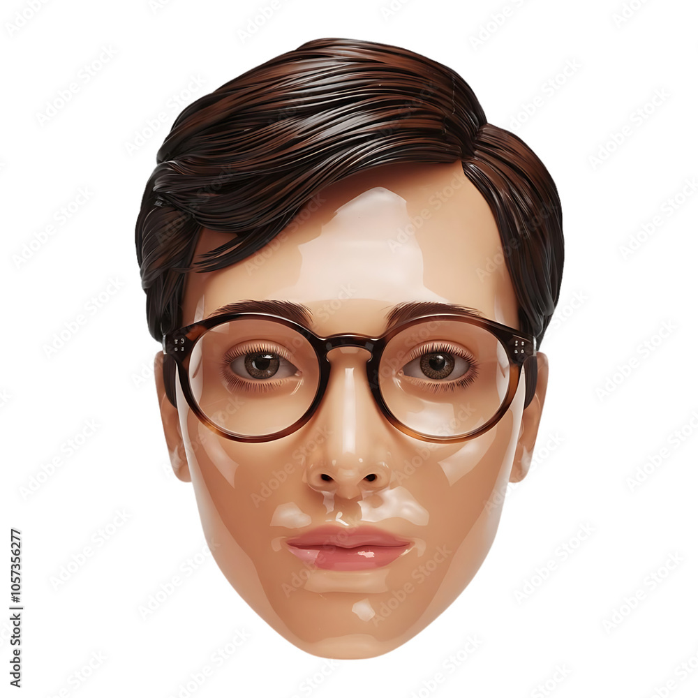 A young person with brown hair and glasses wearing a clear face mask for skincare and beauty A young person with brown hair and glasses wearing a clear face mask for skincare and beauty