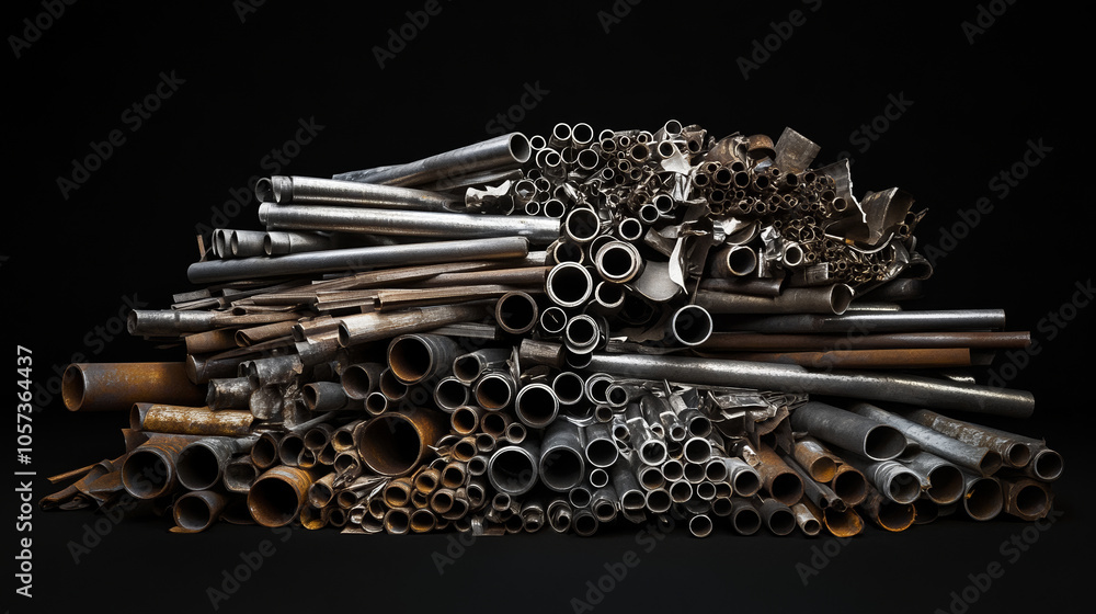 stack of steel pipes