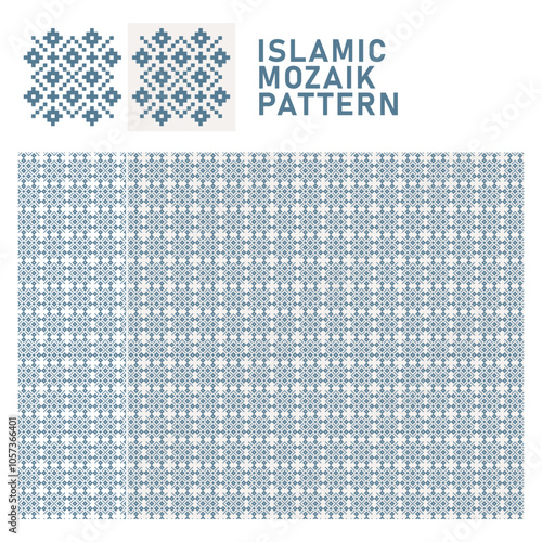 Vector seamless arab grid background