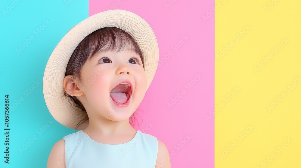 Joyful child in a colorful setting capturing the essence of childhood happiness and playfulness with bright colors Joyful child in a colorful setting capturing the essence of childhood happiness and playfulness with bright colors