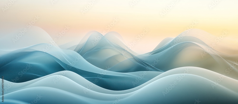 Abstract blue and white wave mountains with blurred edges. Abstract blue and white wave mountains with blurred edges.