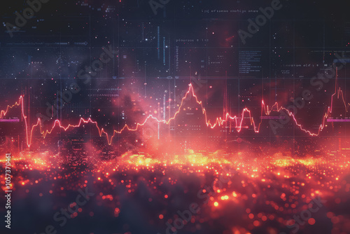 Stock market or futures trading chart suitable for financial investment.