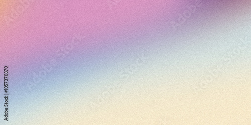 Abstract noisy gradient background of multicolored pastel violet yellow colors. Color palette, colorful pattern with a soft noise effect. Holographic blurred grainy gradient banner texture