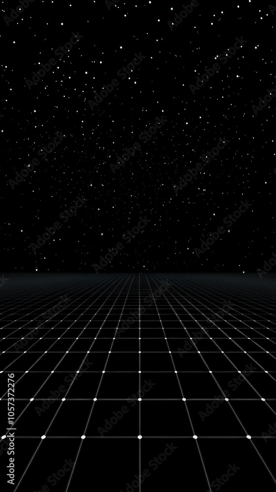 Grid Pattern with Glowing Edges in a Futuristic Space Grid Pattern with Glowing Edges in a Futuristic Space