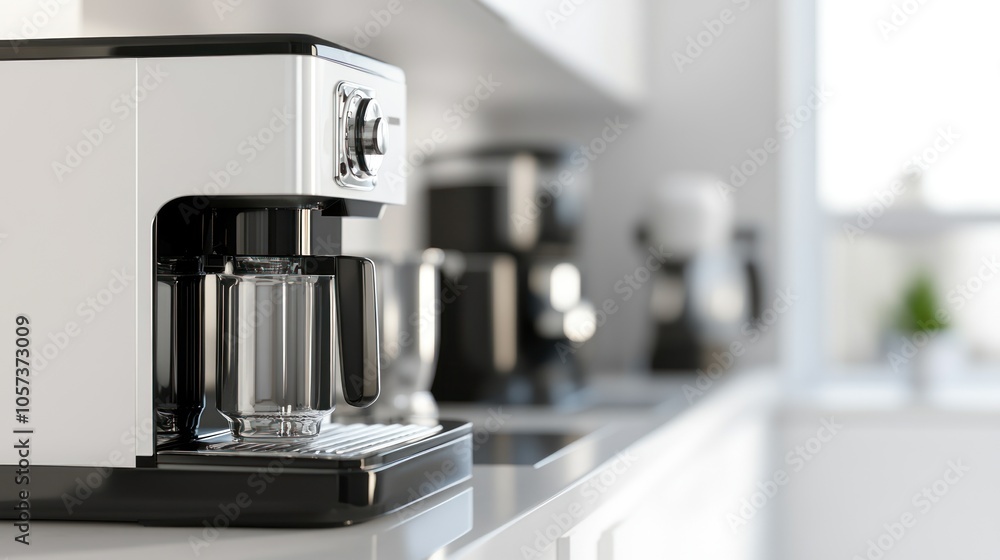 Espresso Machine on Kitchen Countertop