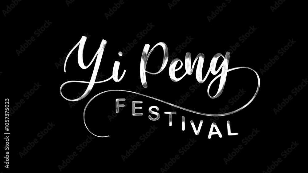 Yi Peng Festival Text Animation on Silver Color. Perfect for cultural, celebratory theme promotions, and festival greetings. Yi Peng Festival Text Animation on Silver Color. Perfect for cultural, celebratory theme promotions, and festival greetings.