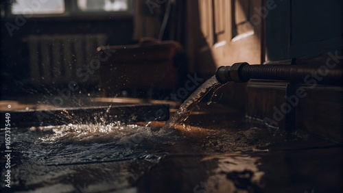 Mysterious Water Leak Causing Chaos in Rustic Home Interior