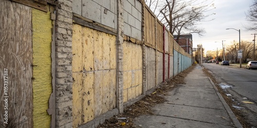 Grunge Wall with Weathered Insulation Material - Minimalist Photography for Urban Aesthetics