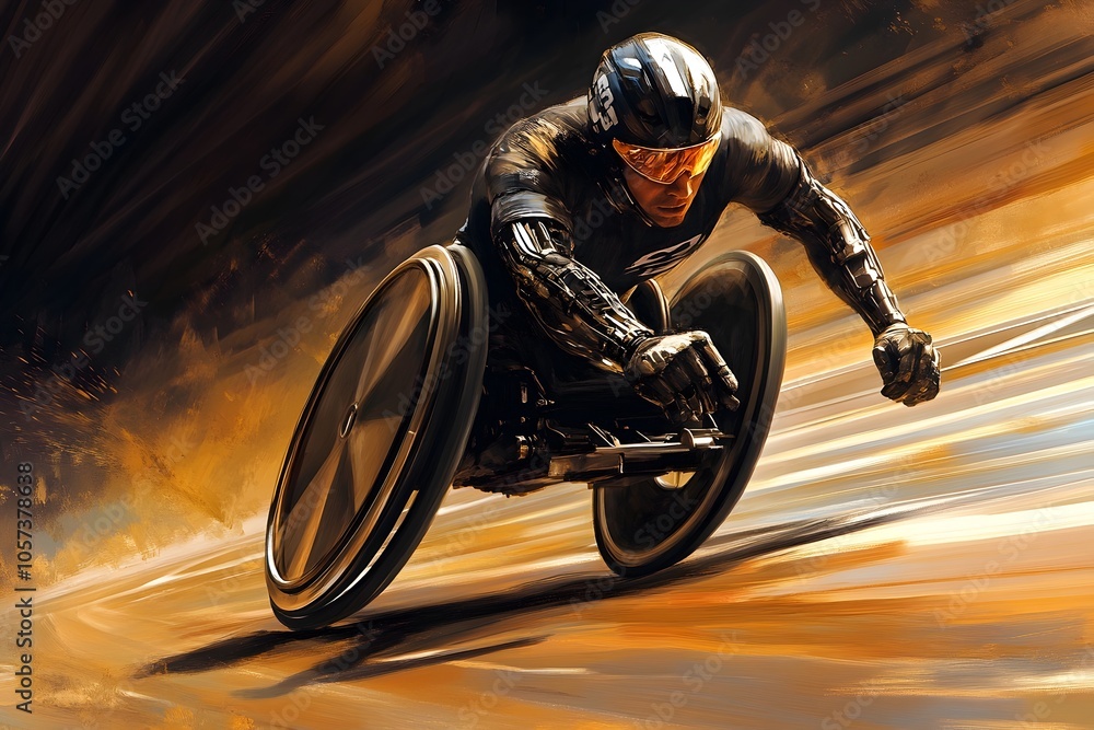 Cybernetically Enhanced Paralympic Sprinter in Sleek Aerodynamic ...