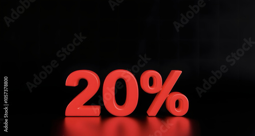 20% numeric sign, perfect for seasonal sales and Black Friday promotions.