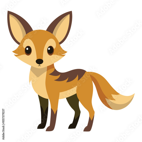 Jackal Vector Illustration - Clipart and Cotton Line Art Design.eps