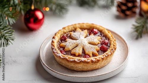 mince pie on a white plate 