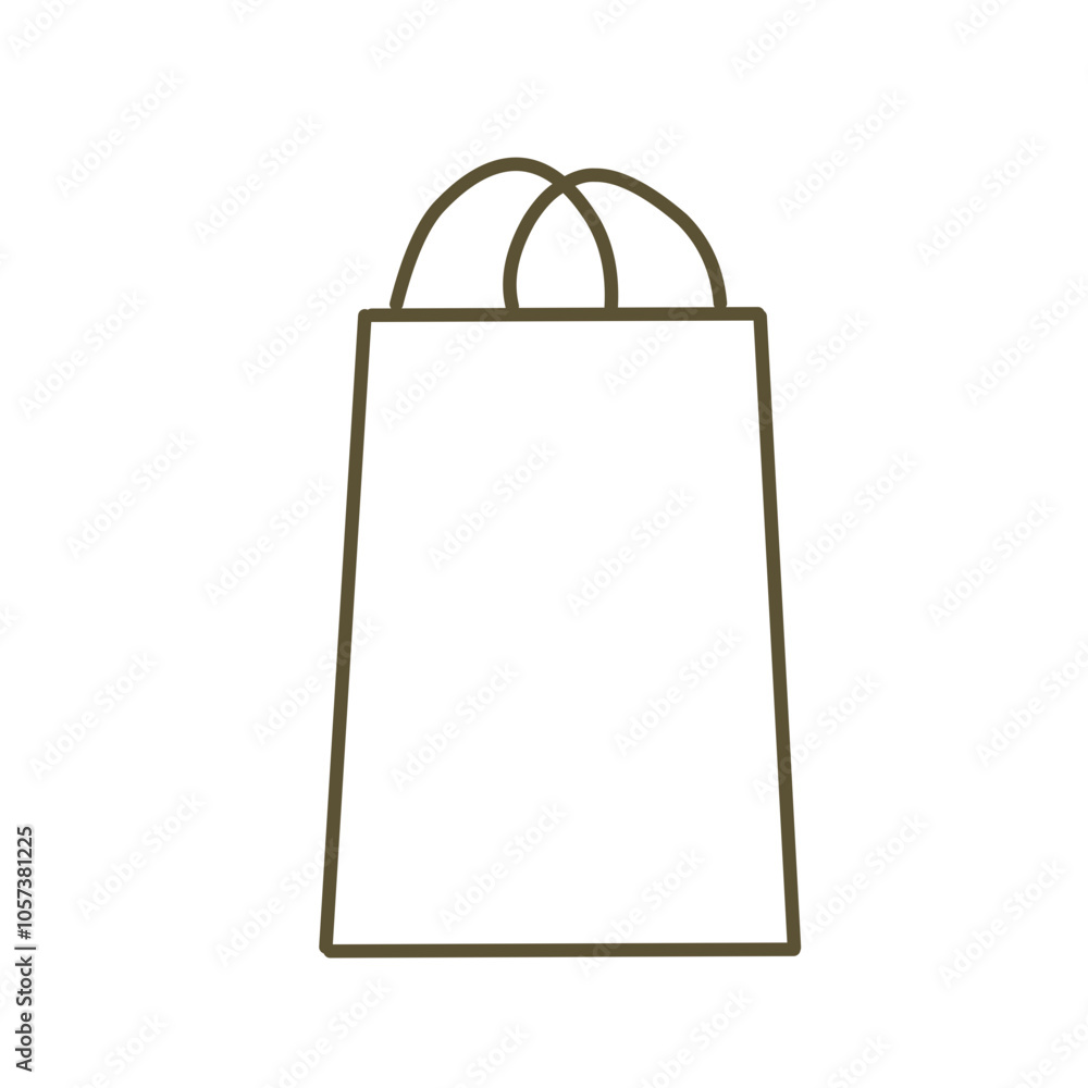 paper bag Related Vector Line