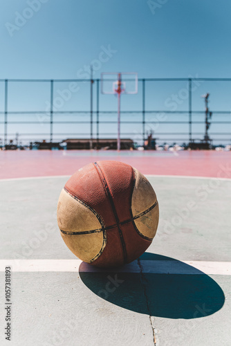 Basketballcourt in der Türkei am Strand