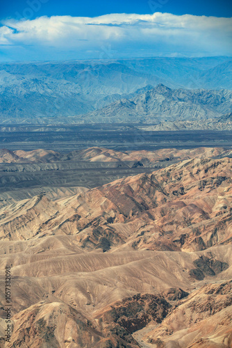 Peruvian Andes Mountains in the Nazca Desert photo