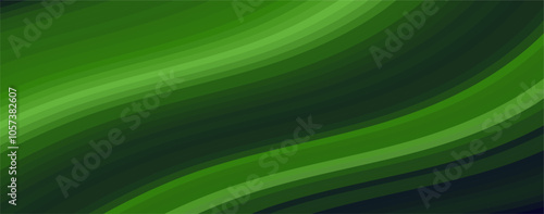 Abstract background with curved green lines.