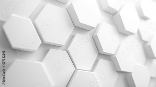 A close-up of a textured white hexagonal pattern, emphasizing modern design.